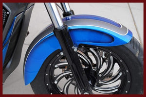 TM Front Fender Scalloped Indian Scout Sixty  60 Bobber Custom Race Tech BLACK