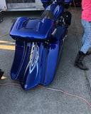 Custom Saddlebags Rear Fender Tank Side Cover 8" Lids HD Touring Model 2014-2024