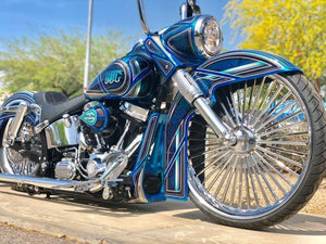 TM Front Fender FL style Fits Harley Touring Bagger Trike Softail 23in BLACK