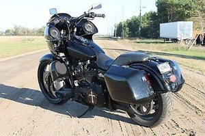 TM Clamshell Saddlebags Fits Harley FXR FXRP FXRT Custom Touring CARBON FIBER