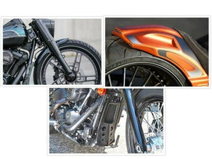 TM Fits Harley Softail Fat Boy 2018-2026 Front Rear Fender 260 Wide Tire Chin
