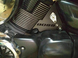 TM Fits Suzuki M109R VZR1800 Engine Side Cover Filler Plates Keyhole METAL Black