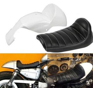 TM Cowl Fender Tail Seat For Harley Sportster XL883 XL1200 04+ Cafe CHROME