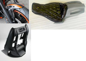 Front fender+rear fender+chin spoiler for Harley M8 2018 and later FXDR Softail