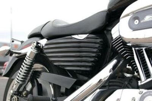 TM Side Covers Ribbed Fits Harley Sportster 883 1200 Iron XL 04-12 CARBON FIBER