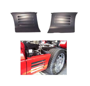 TM Fender Louver LH RH For Corvette C4 1991-1996 Fiberglass Side Vent Trim BLACK