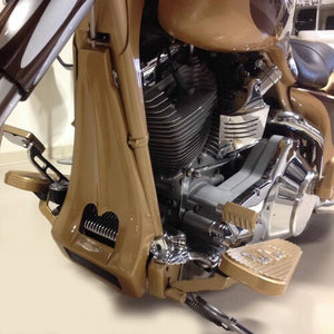 Harley Davidson Stretched Chin Spoiler Scoop For Raked Touring Flh 2009-2013