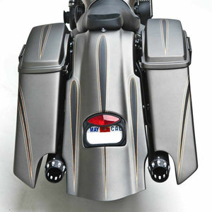 Down-N-Out Stretched Saddlebags & Rear Fender For Harley Davidson Touring Bagger