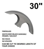 30" Short Sporty Chopped Front Fender For Harley Touring Performance Bagger