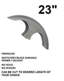 23" Short Sporty Chopped Front Fender For Harley Touring Performance Bagger