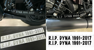 TM Decal Stickers Harley Dyna Swingarm Super Wide Glide Low Rider Street Fat Bob