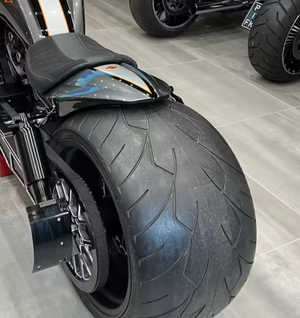 TM 240-360mm Rear Fender Pan Fits Harley V Rod Night Rod Muscle Custom BLACK