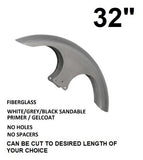 32" Short Sporty Chopped Front Fender For Harley Softail Breakout Performance HD