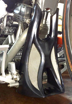 TM For Harley Touring Road King Street Glide Radiator Chin Spoiler Cover 2014-16