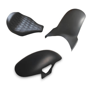 TM Front Rear Fender Seat Kit Fits Harley Softail Fat Boy M8 18-26 CARBON FIBER