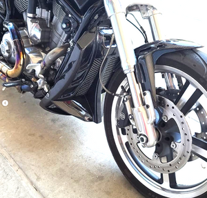 TM For Harley V Rod Night Rod Muscle 02-17 Drag Radiator Cover Pro CHROME