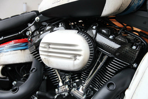 Bobber Cafe Racer Luft Reiniger Filter Abdeckung Harley Davidson Ausbruch Fxbr