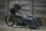 Stark 4 " Gedehnt Verlängerte Satteltaschen Harley Touring Bagger Strasse