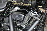 Acanalado Aire Limpiador Filtro Cubierta 17 + Harley Touring Flhx Fltr FLHR 114