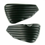 Gerippt Bobber Öl Tank Batterie Seite Bezüge 14 + Harley Sportster Eisen 72 48