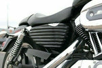 Côtelé Flotteur Huile Réservoir Batterie Côté Housses 14 + Harley Sportser Fer
