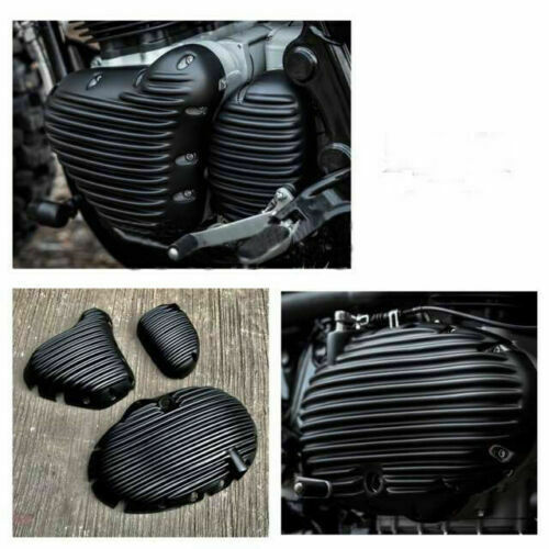 CUSTOM ENGINE RIBBED COVERS FOR ROYAL ENFIELD INTERCEPTOR TWIN CONTINE