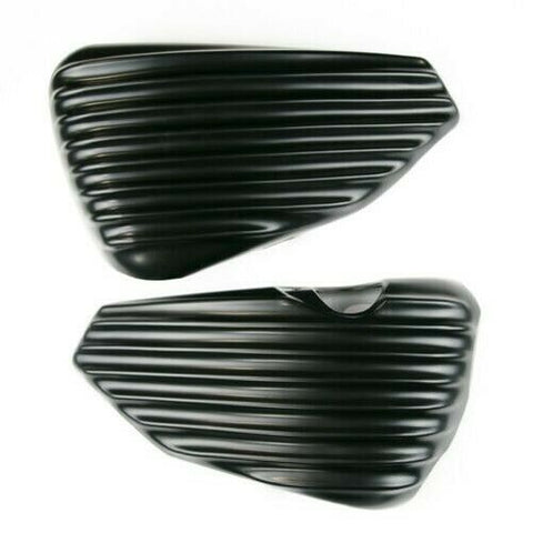CUSTOM BOBBER RIBBED SIDE COVERS FOR 04-12 HARLEY DAVIDSON SPORTSTER 48 883 IRON