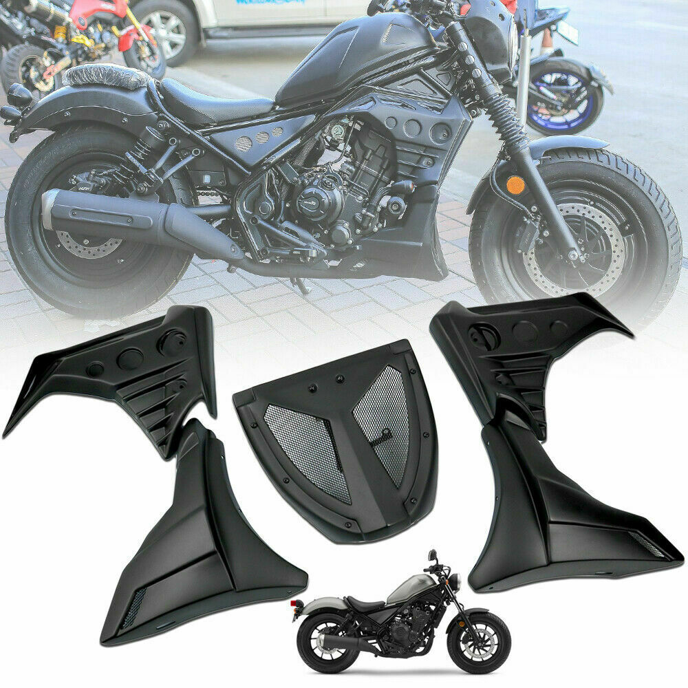 Matte Black Under Fairing Belly Pan & Side Engine Guards For Honda Rebel CMX 1100 (2021-2025) – 3-Piece Set