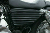 Côtelé Flotteur Huile Réservoir Batterie Côté Housses 14 + Harley Sportser Fer