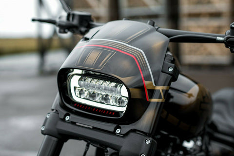 Headlight Front Fairing Mask 2018+ Harley M8 Softail Fat Bob FXFB - RIDER PITSTOP